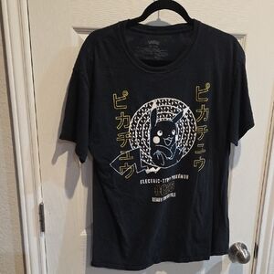 LG Black Pokemon Graphic Tee Sz L